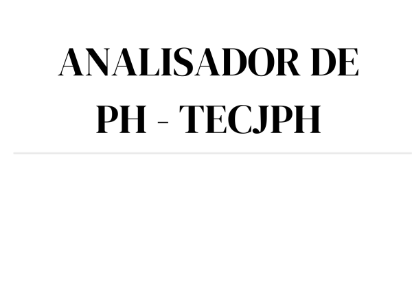 ANALISADOR DE PH | TECJPH