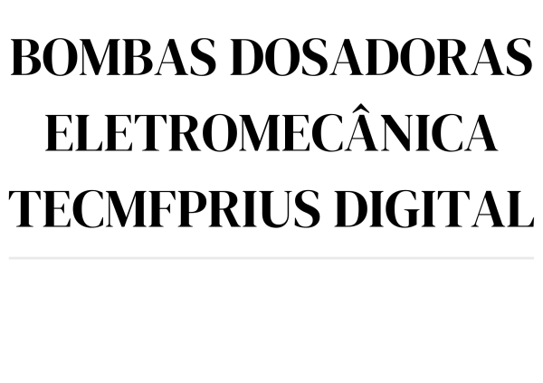 Bomba Eletromecânica DIGITAL