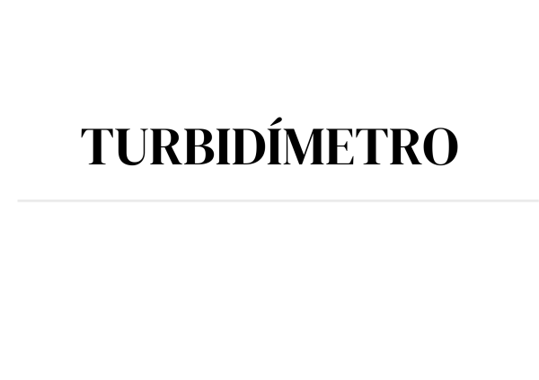 TURBIDÍMETRO