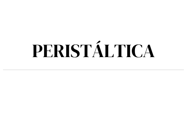 PERISTÁLTICA