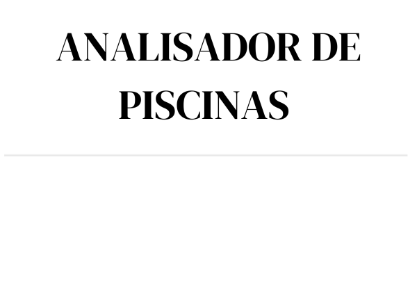 ANALISADOR DE PISCINAS